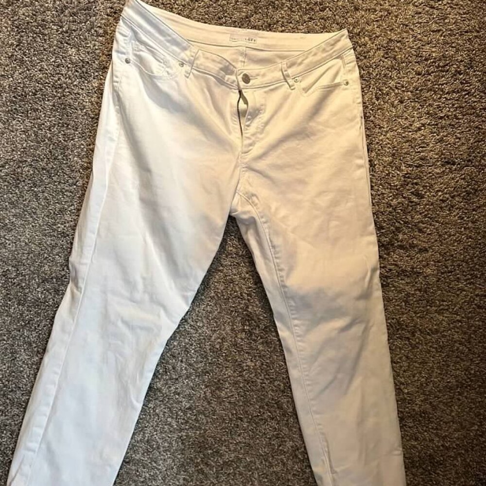 Ann Taylor Loft White Jeans